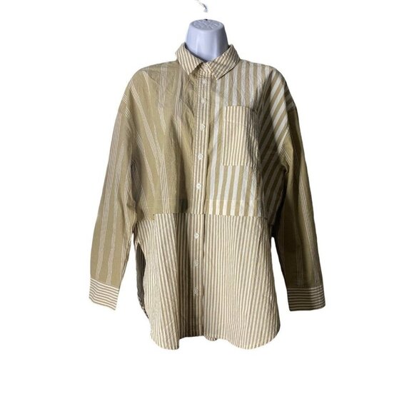 Madewell Womens Modular‎ Oversize Cotton Button-Up Shirt Size Medium - Picture 2 of 9